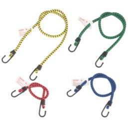 Smith & Locke Bungee & Rachet Tie-Down Set with S-Hooks 12 Pieces