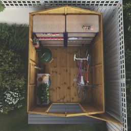 Mercia Security 6' x 7' 6" (Nominal) Apex Shiplap T&G Timber Shed