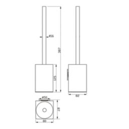 Swirl Swindale Toilet Brush & Holder Chrome