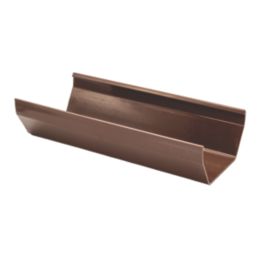 FloPlast  PVC Square Gutter Brown 114mm x 3m 6 Pack