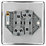 LAP  10AX 2-Gang 2-Way Light Switch  Brushed Stainless Steel with Black Inserts