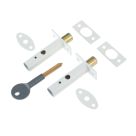 Yale  Steel Door Security Bolts 61mm White 2 Pack