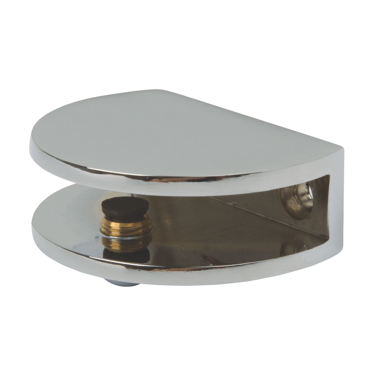 Hafele Shelf Clamp Supports Polished Chrome 36mm x 16mm 2 Pack (7986P)