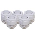 Tower Male Corrugated Conduit Adaptors 20mm White 5 Pack