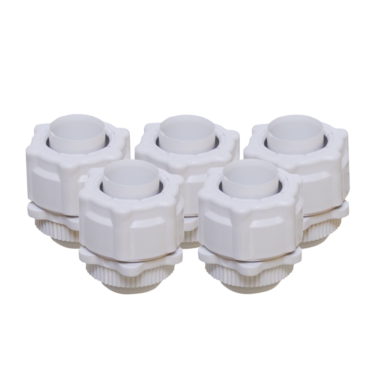 Tower Male Corrugated Conduit Adaptors 20mm White 5 Pack (79890)