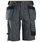 Snickers 6151 Stretch Work Shorts Steel Grey / Black 39" W