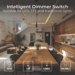 British General 900 Series 2-Gang 2-Way LED Dimmer Switch  White