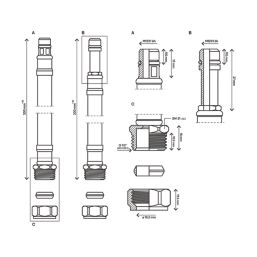 Flomasta Straight Flexible Compression Hose M12 x 15mm x 300mm