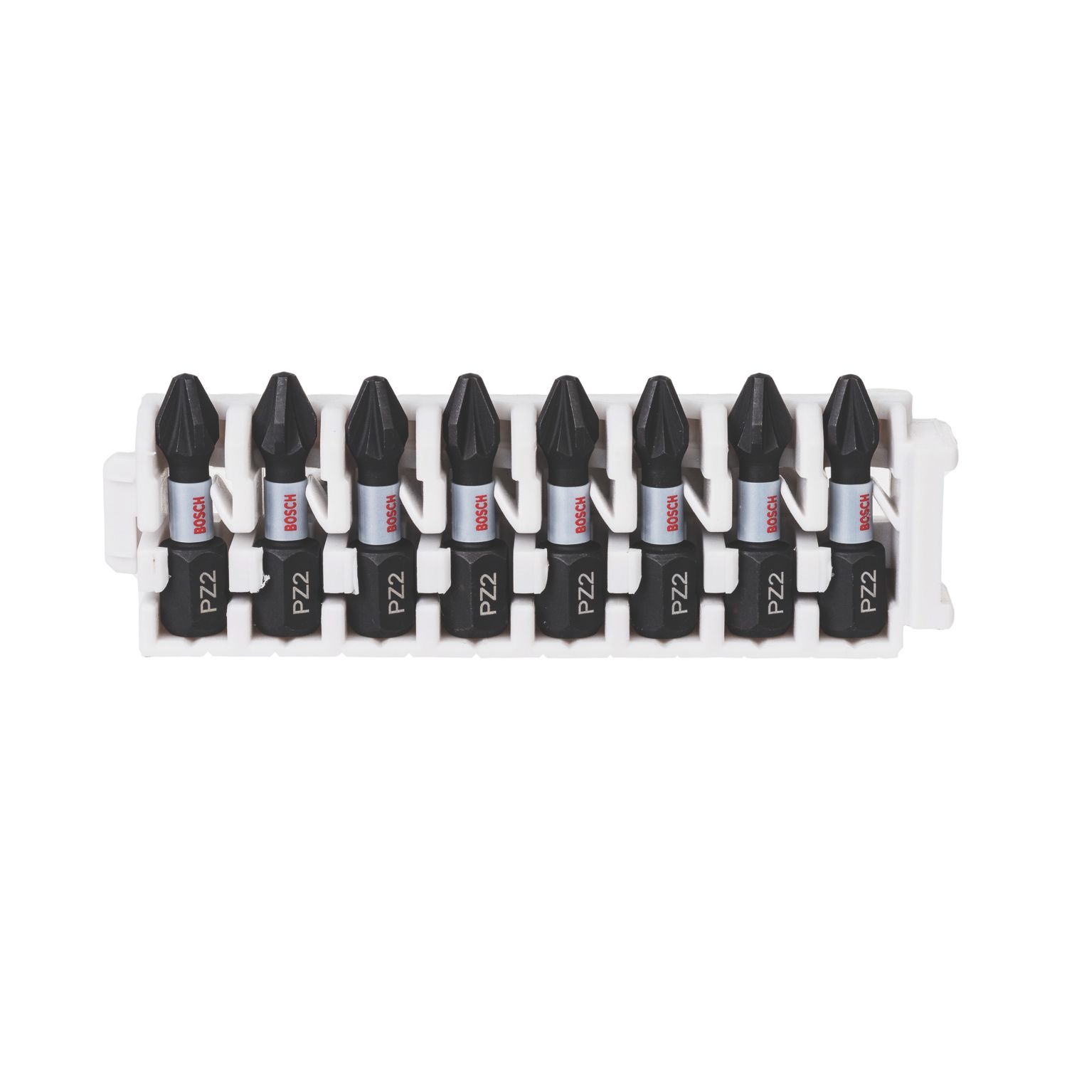 Bosch 1/4" 25mm Hex Shank PZ2 Impact Control Screwdriver Bits 8 Piece Set (798FW)