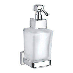 Aqualux York Glass Soap Dispenser Chrome