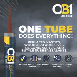 OB1  Multi-Surface Sealant & Adhesive Brown 290ml