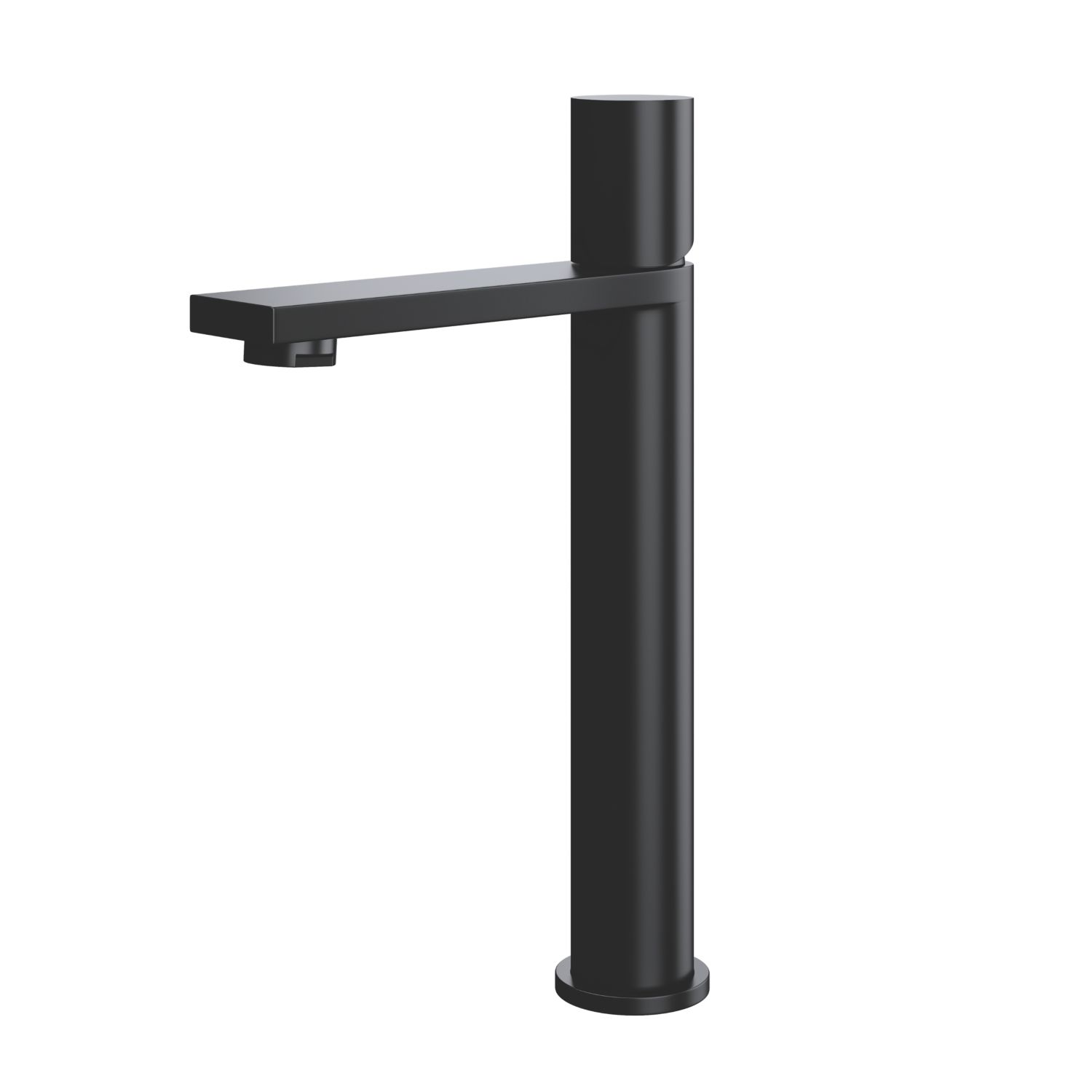 ETAL Saris High Rise Matt Black 284mm Standard Round Head Mono Basin Mixer Tap (798KG)