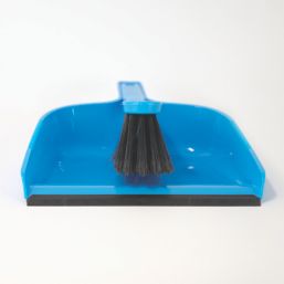 Hillbrush Dustpan & Soft Banister Brush Set Blue 12 Pack