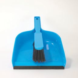 Hillbrush Dustpan & Soft Banister Brush Set Blue 12 Pack