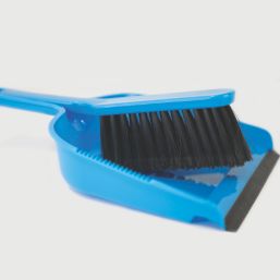 Hillbrush Dustpan & Soft Banister Brush Set Blue 12 Pack