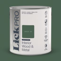 LickPro 2.5Ltr Green 20 Satin Water-Based Trim Paint