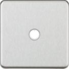 Knightsbridge Screwless 20A Unswitched Flex Outlet  Brushed Chrome