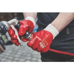 Site  PVC Dipped Gloves Red X Large