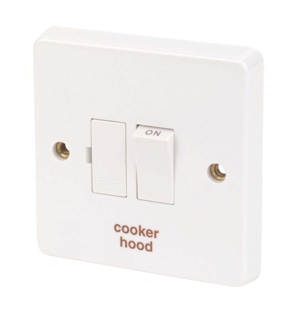 Crabtree Capital 13A Switched Cooker Hood Fused Spur  White