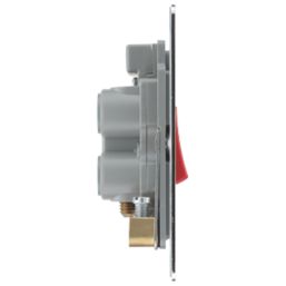 LAP  45A 1-Gang DP Cooker Switch Polished Chrome with LED