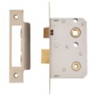 ERA  Chrome Effect Bathroom Lock 64mm Case - 44mm Backset