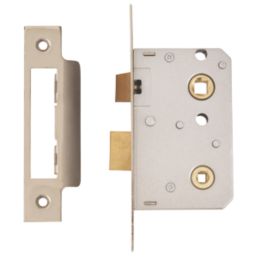ERA  Chrome Effect Bathroom Lock 64mm Case - 44mm Backset