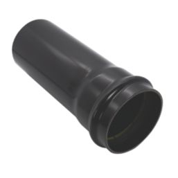 FloPlast  Push-Fit Single Socket Soil Pipe Black 110mm x 1m