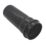 FloPlast  Push-Fit Single Socket Soil Pipe Black 110mm x 1m