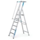 Zarges Aluminium 2.6m 6 Step Platform Step Ladder With Handrail