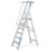 Zarges Aluminium 2.6m 6 Step Platform Step Ladder With Handrail