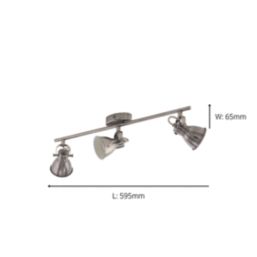Eglo Seras LED 3-Light Spotlight Antique Nickel/Cream 2.8W 250lm