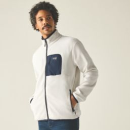 Regatta Frankie Full Zip Fleece White Stone / Navy X Large 51" Chest