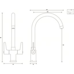 Bristan Design Utility Mono Sink Mixer Chrome-Plated 1 Pair