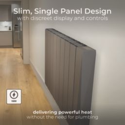 Masterplug Comfort 1500W Oil Wall-Mounted Oil-Filled Radiator Grey