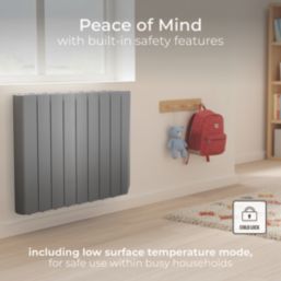 Masterplug Comfort 1500W Oil Wall-Mounted Oil-Filled Radiator Grey