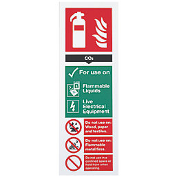Non Photoluminescent CO² Extinguisher Sign 300mm x 100mm