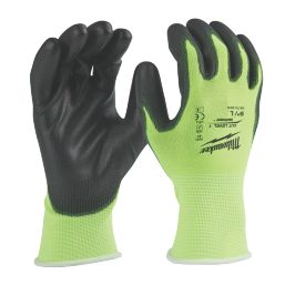 Milwaukee Hi-Vis Cut Level 1/A Gloves Fluorescent Yellow Large