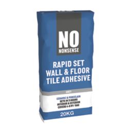 No Nonsense  Wall & Floor Rapid Set Tile Adhesive Grey 20kg