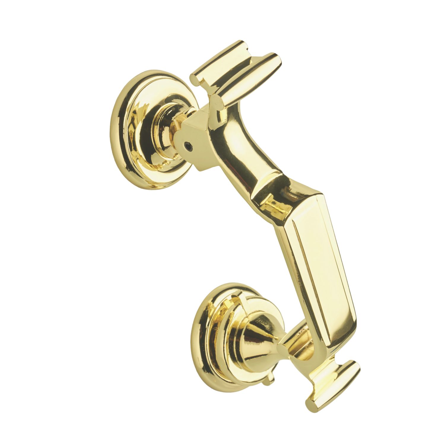 Hardware Solutions Door Knocker Doctor Polished Brass 85mm x 176mm (799KK)