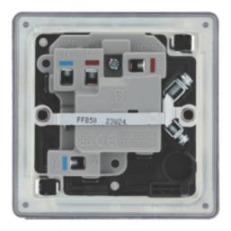 LAP  13A Switched Fused Spur  Matt Black with Colour-Matched Inserts