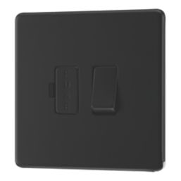 LAP  13A Switched Fused Spur  Matt Black with Colour-Matched Inserts