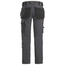 Snickers AW Full Stretch Holster Trousers Steel Grey / Black 41" W 32" L