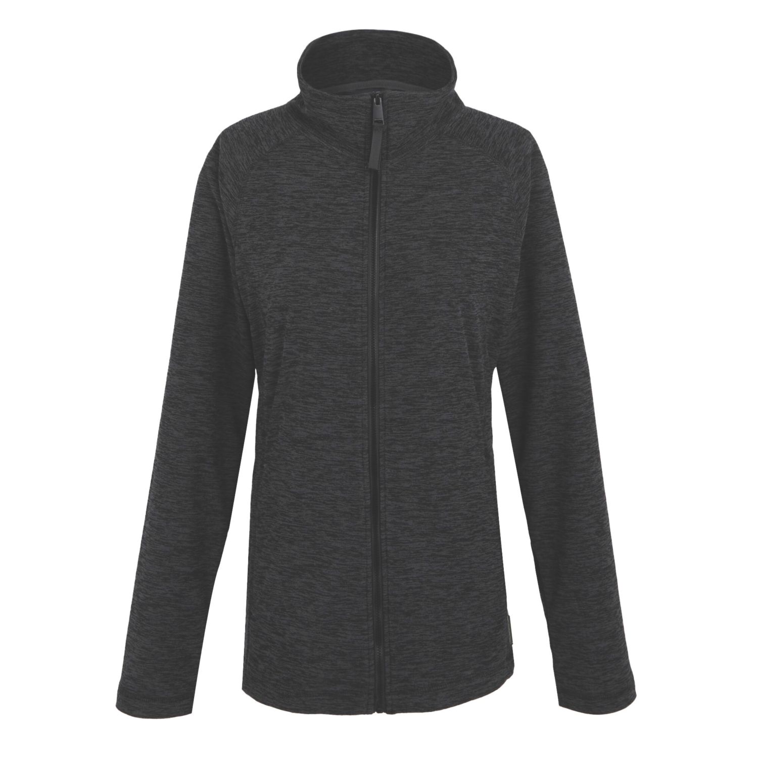 Regatta Mayse Womens Full Zip Fleece Black Marl Size 10 (799VM)