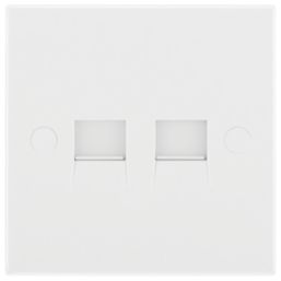 British General 900 Series 2-Gang Master Telephone Socket White