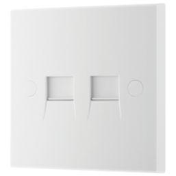 British General 900 Series 2-Gang Master Telephone Socket White