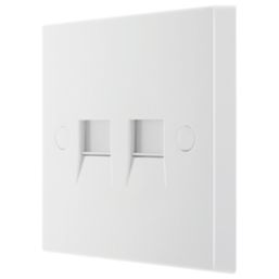 British General 900 Series 2-Gang Master Telephone Socket White