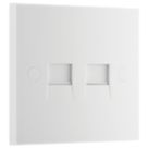British General 900 Series 2-Gang Master Telephone Socket White