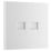British General 900 Series 2-Gang Master Telephone Socket White