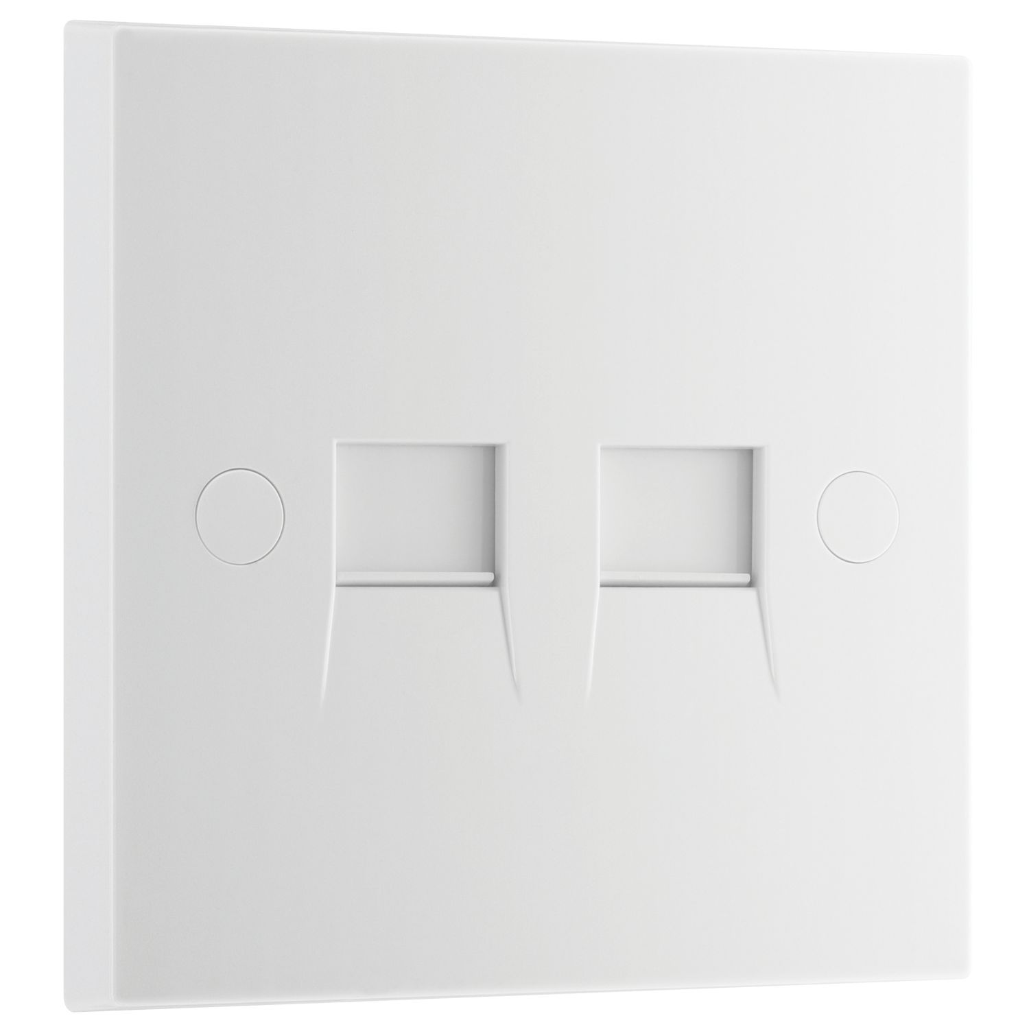 British General 900 Series 2-Gang Master Telephone Socket White (799XG)