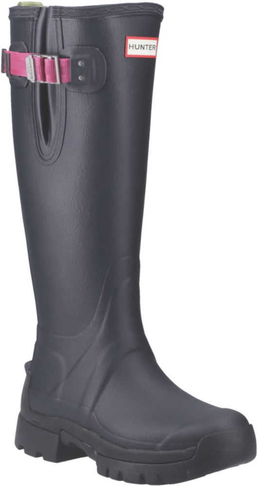 Hunter Balmoral Adjustable Neoprene Lined Size 8 Womens Navy Non